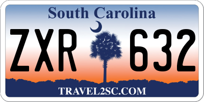 SC license plate ZXR632