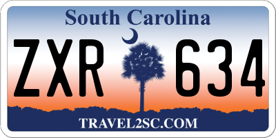 SC license plate ZXR634
