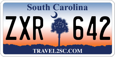 SC license plate ZXR642