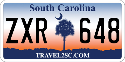 SC license plate ZXR648