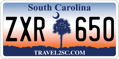 SC license plate ZXR650