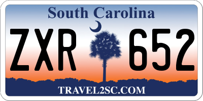 SC license plate ZXR652
