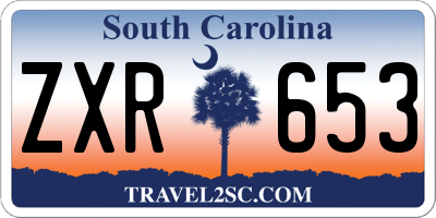 SC license plate ZXR653