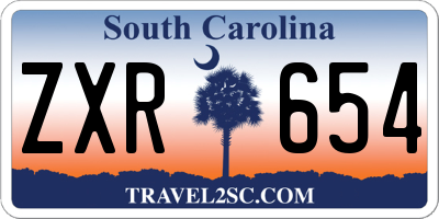 SC license plate ZXR654