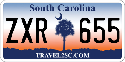 SC license plate ZXR655