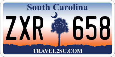 SC license plate ZXR658