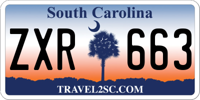 SC license plate ZXR663