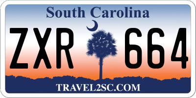 SC license plate ZXR664