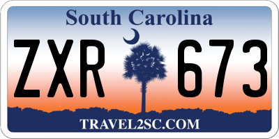 SC license plate ZXR673