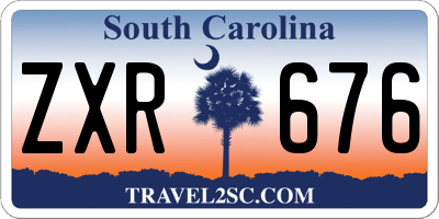 SC license plate ZXR676