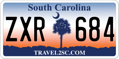 SC license plate ZXR684