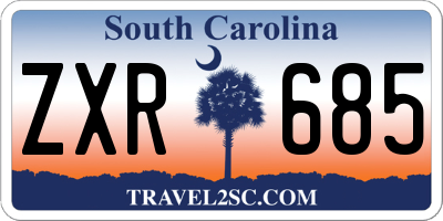 SC license plate ZXR685