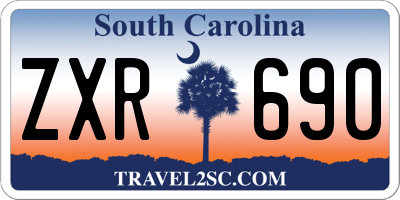 SC license plate ZXR690