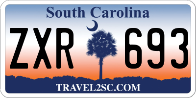 SC license plate ZXR693