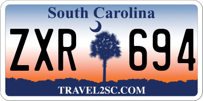 SC license plate ZXR694