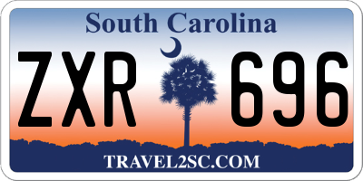 SC license plate ZXR696