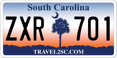 SC license plate ZXR701