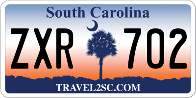 SC license plate ZXR702