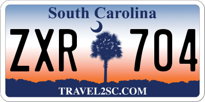 SC license plate ZXR704