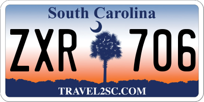 SC license plate ZXR706