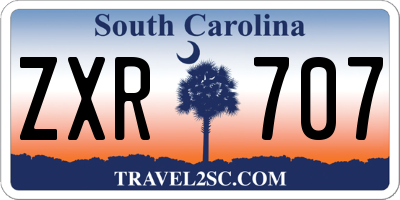 SC license plate ZXR707