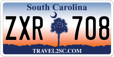 SC license plate ZXR708