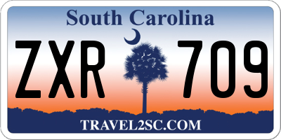 SC license plate ZXR709
