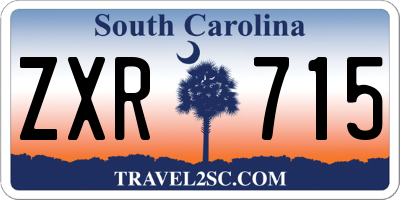 SC license plate ZXR715