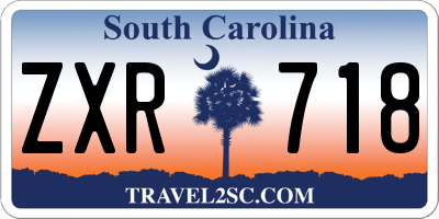 SC license plate ZXR718