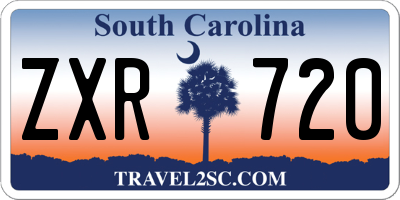SC license plate ZXR720