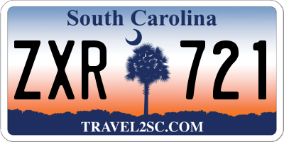 SC license plate ZXR721