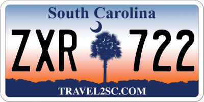 SC license plate ZXR722