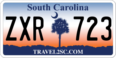 SC license plate ZXR723