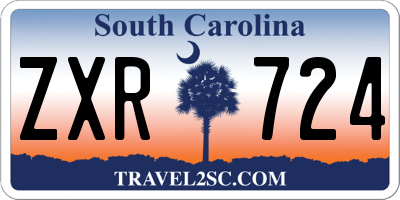 SC license plate ZXR724