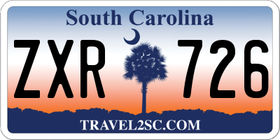 SC license plate ZXR726
