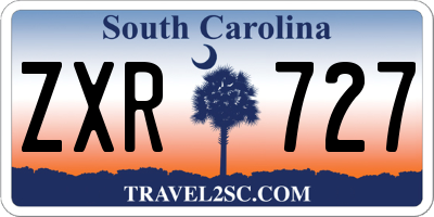 SC license plate ZXR727