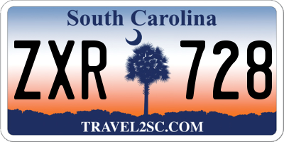 SC license plate ZXR728