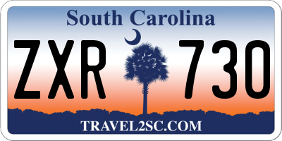 SC license plate ZXR730