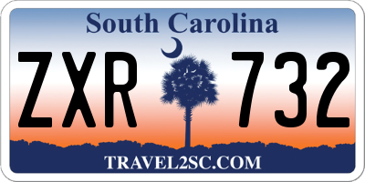 SC license plate ZXR732