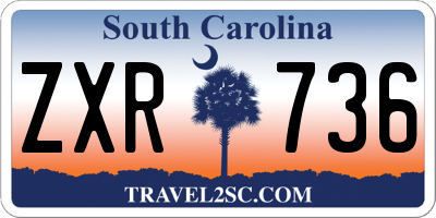 SC license plate ZXR736