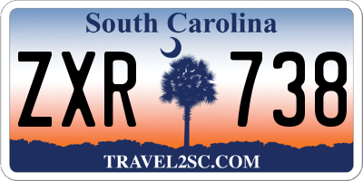 SC license plate ZXR738