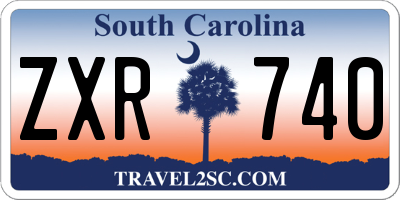 SC license plate ZXR740
