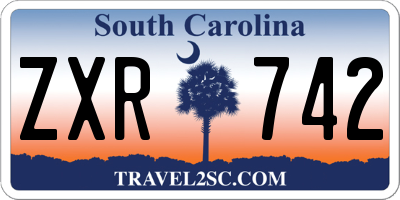 SC license plate ZXR742