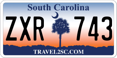 SC license plate ZXR743
