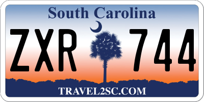 SC license plate ZXR744