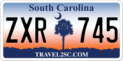 SC license plate ZXR745