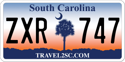 SC license plate ZXR747