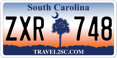SC license plate ZXR748