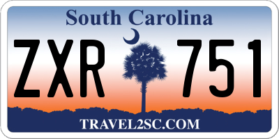 SC license plate ZXR751