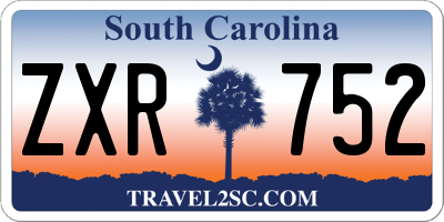 SC license plate ZXR752